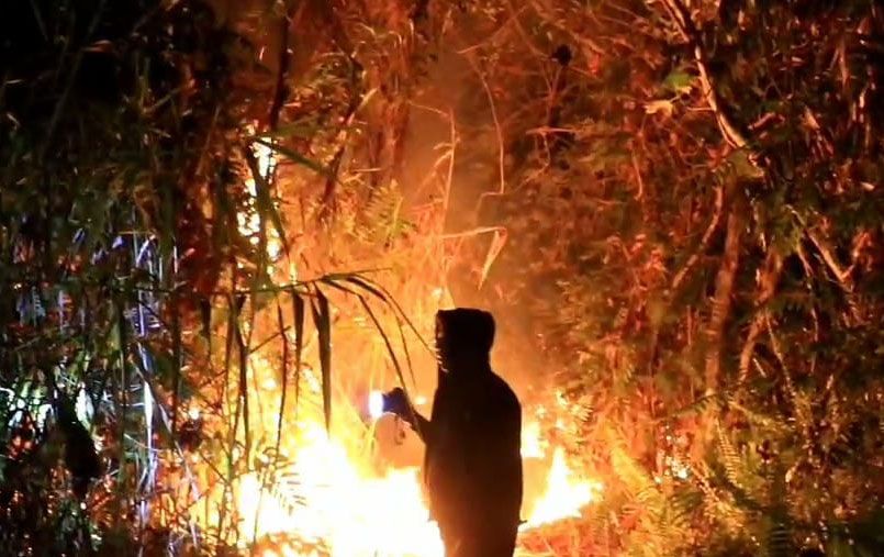 Lahan di Sungai Beringin TembilahanTerbakar, Tak Jauh dari Lokasi Pertama