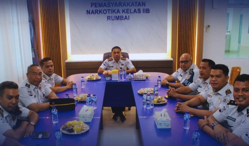 Pimpinan Lapas Narkotika Rumbai Ikuti Pengarahan Dirjenpas Secara Daring