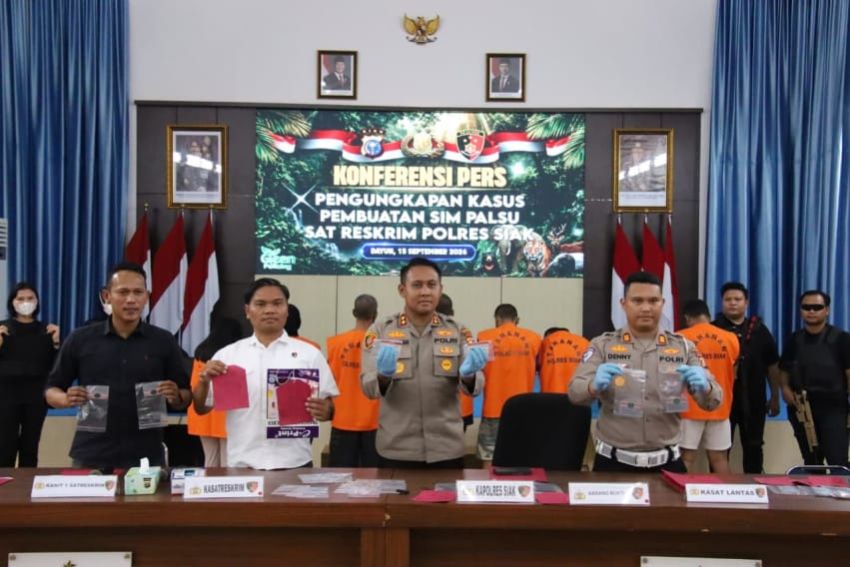 Sudah Produksi 500 Lembar, Pemalsuan SIM di Siak dan Pekanbaru Dibongkar