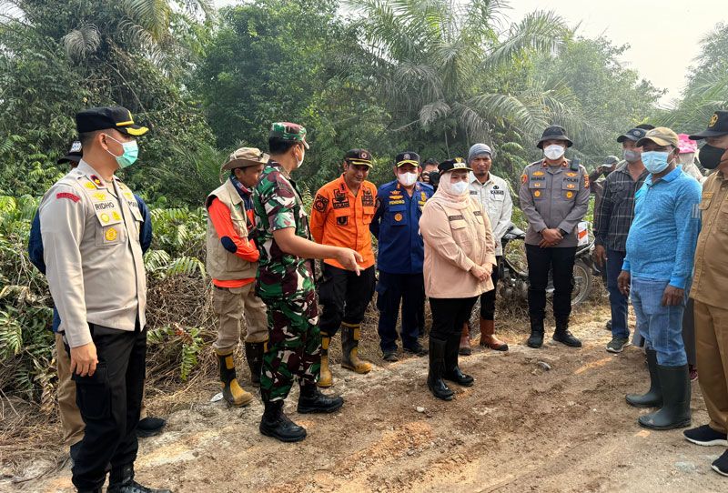 Bupati Bengkalis dan Forkopimda Turun ke Lokasi Karhutla Sungai Meranti