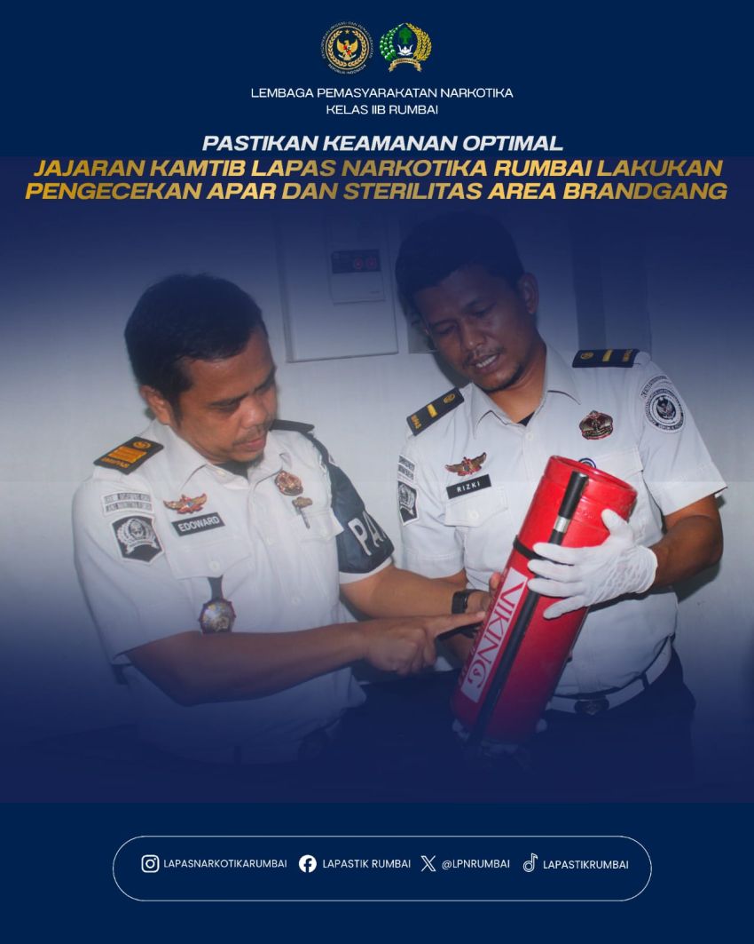 Perketat Pengawasan dan Mitigasi Risiko, Lapas Narkotika Kelas II B Rumbai Tingkatkan Kinerja Jajaran Kamtibmas