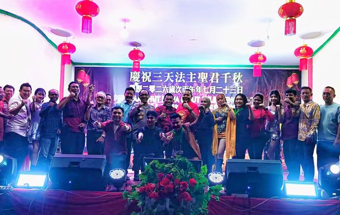 Perayaan HUT Ke -24 Kelenteng Huat Cu Kong Perawang Meriah
