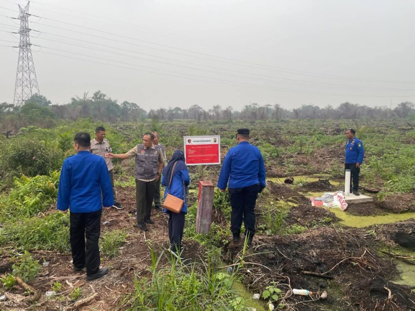 Pasca Karhutla, BPBD PK Riau dan Pekanbaru Sisir Lahan Bekas Terbakar