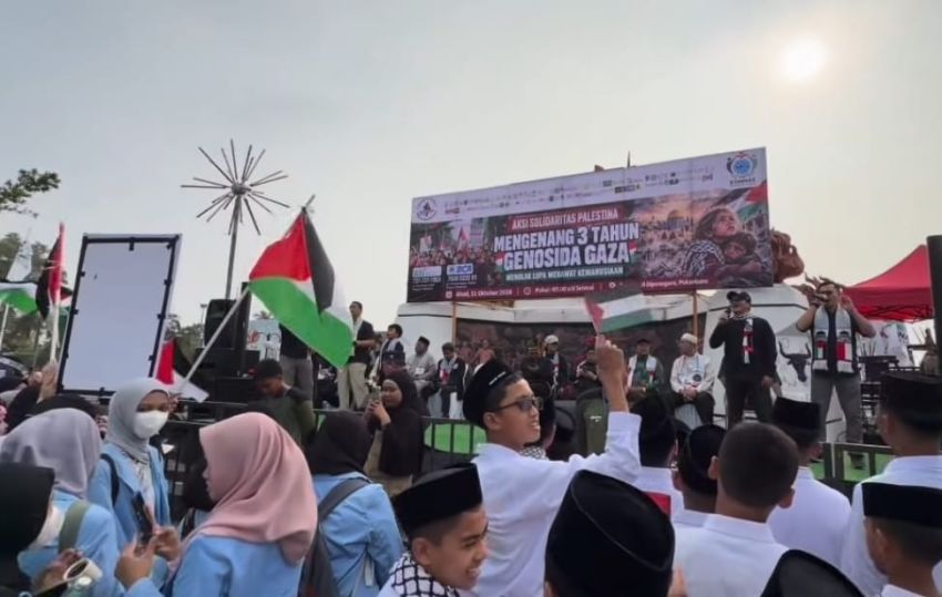 3 Tahun Tragedi Gaza, Ribuan Masaa Hadiri Aksi Solidaritas Palestina di Pekanbaru
