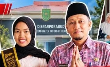 Maura Ernita Silaturahmi ke Disparporabud Inhil, Bertekad Bawa Budaya Daerah ke Panggung Nasional